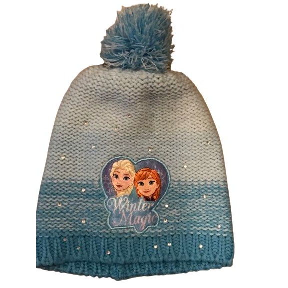 Girl's Winter Hat Disney Frozen Blue Knit